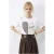 Ronde Hals Pailletten Tekst Print T-Shirt