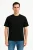 JUSTEVER 100% katoenen oversized T-shirt met ronde hals, zwart, voor heren – Alpha