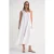 Mouwloze V-hals Muslin Midi-jurk met Zakken