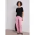 Street One Dames Blouse met ronde hals en korte pofmouwen in Zwart