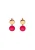 faina Oorbellen  goud / pink