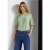 Street One Dames Shirt met folietekst in Groen