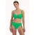 Cyell high waist bikinibroekje met lurex groen