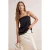 TRENDYOLMİLLA Dames Zwart Effen Mouwloos Regular fit Blouses