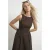 HYPEDROP midi jurk – bruin