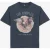 The Kooples Short-sleeved T-shirt With Print Front And Back Black Washed