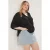 Trendyol Curve Dames Zwart Effen Kort Regular fit Grote maten Blouses