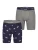 Happy Shorts Boxershorts ‘ XMAS Boxer Briefs ‘  donkerblauw / grijs gemêleerd