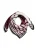 PIECES Doek ‘PCAMANDA’  rosa / bordeaux / zwart / wit