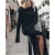 Mikuta The Black Open Longsleeve Dress
