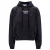 Gebroken witte Wave Off Boxy zwarte hoodie