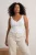Trendyol Curve Dames Ecru Effen Mouwloos Getailleerd Grote maten Blouses