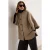 TRENDYOLMİLLA Dames Bruin Effen Lang, Oversized Jassen
