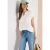 Cecil Dames Blouse met gespleten hals in mousseline in Wit