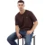 Hugo Heren Dero 99 Katoen Normaal T-Shirt (Bruin)