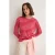 TRENDYOLMİLLA Dames Rood Gestreept Lang Regular fit T-shirts