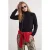 TRENDYOLMİLLA Dames Zwart Effen Lang, Regular fit Sweatshirts