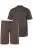 JP1880 Pyjama kort  bruin / lichtbruin