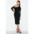 TRENDYOLMİLLA Dames Zwart Effen Midi Lang Avond / Dagelijks Bodycon Jurken