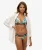 Triangelbikinitop met Logo Turkoois