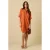 Sissy-Boy blousejurk met linnen – donker oranje