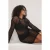 Trendyol Curve Dames Zwart Ajour Kort / Mini Lang Strandkleding Recht Grote maten Jurk