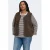 ONLY CARMAKOMA Plus Size teddy gilet – donkerbruin