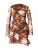 TOPSHOP Jurk  crème / chocoladebruin / groen / bourgogne