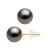Stud Earrings Tahitian Parels Rond 89mm Yellow Gold