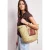 Street One Dames Geweven mand-look tas in Beige