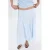 Mango midi rok met krijtstreep – lichtblauw