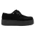 TUK Viva High Creeper Zwarte Suède Platform Veterschoenen Goth – AV6802