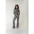 Colourful Rebel Small Scenery Peached Extra Flare Pants Tangerine