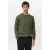 Mango Man trui met wol gebreid groen