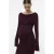 MAMALICIOUS zwangerschaps midi jurk rib gebreid burgundy