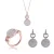 Orphelia ‘Alisia’ Dames 925 Sterling Zilveren Set: Halsketting + Oorbellen + Ring – Roze SET-7420
