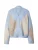 Noella Gebreid vest ‘Laiana’  beige gemêleerd / lichtblauw / wit