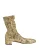 Dolce & Gabbana Korte Laarzen Met Gouden Pailletten Stretch Schoenen