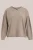 WE Fashion – Dames fijngebreide trui met kant van wolmix – Curve – Regular fit – Taupe –  Plus Size