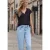 Street One Studio Dames Blouse met hangende schouder en linten in Zwart