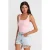 Geribbeld vierkant decolleté mouwloos blouse