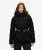 Luxe Ski Gewatteerde Jas met Riem Black