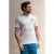 Kultivate regular T-shirt met backprint lichtblauw