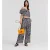 Karl Lagerfeld Linen Blend Pants Giraffe Black/white
