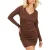 Brave Soul Mini-jurk met lange mouwen voor dames (Taupe)