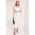 Trendyol Curve Dames Wit Effen Midi Kort Stijlvol/Avond Bodycon Grote maten Jurk