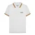 Lambretta Heren SS25 Triple Tipped Groot & Lang Poloshirt (Wit/Tabak/Navy/Goud)