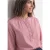 Corduroyblouse met lange mouwen en ruches