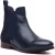 Hush Puppies Colette Leren Dames Navy Brede Pasvorm Platte Chelsea Boots
