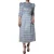 Metallisch Gestreepte Fringe Midi Jurk